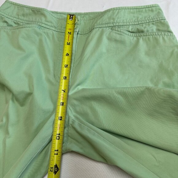 Eileen Fisher Green Cropped Wide Leg Pants Womens Size XS Lightweight Mid Rise - Picture 5 of 7